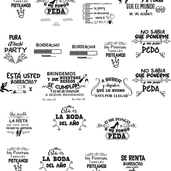 frases de Boda vectores para sublimar en termos