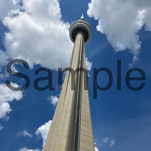 CN Tower Photo, JPG Digital Download, Canada&#39;s Tallest Building Digital Print Downloadable