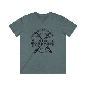 Stronger Together Men&#39;s Fitted V-Neck Short Sleeve Tee