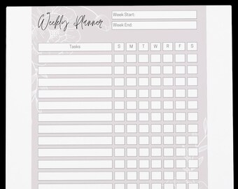 Undated Weekly Task Planner