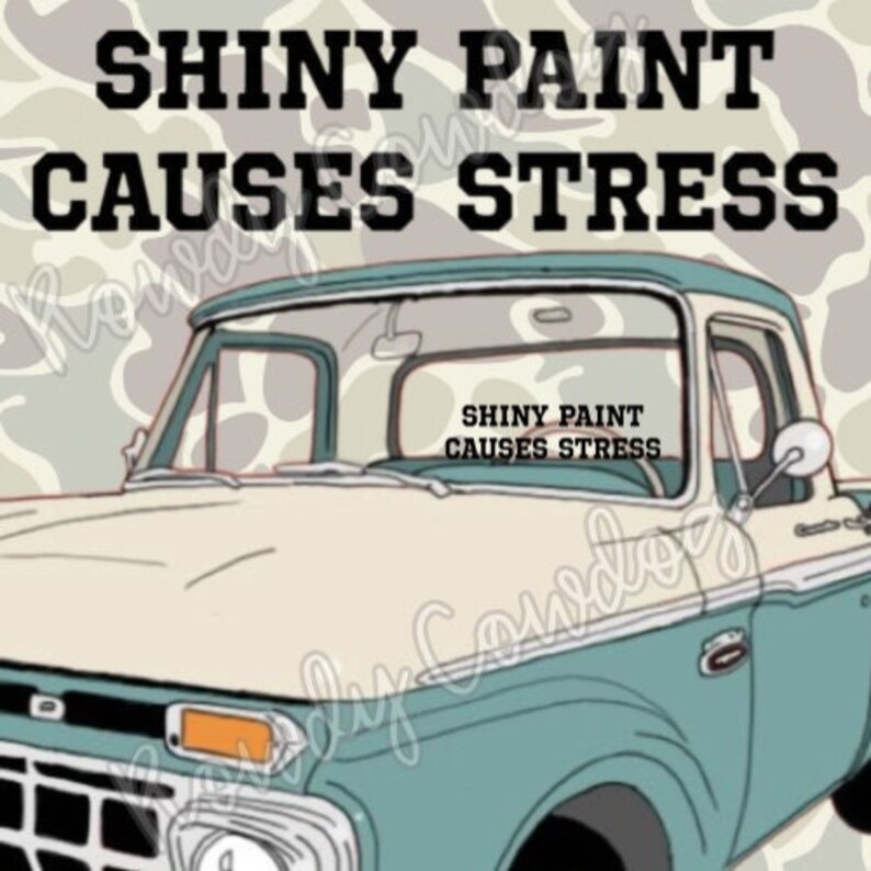 Shiny Paint Causes Stress Premium Vinyl Decals Funny Etsy