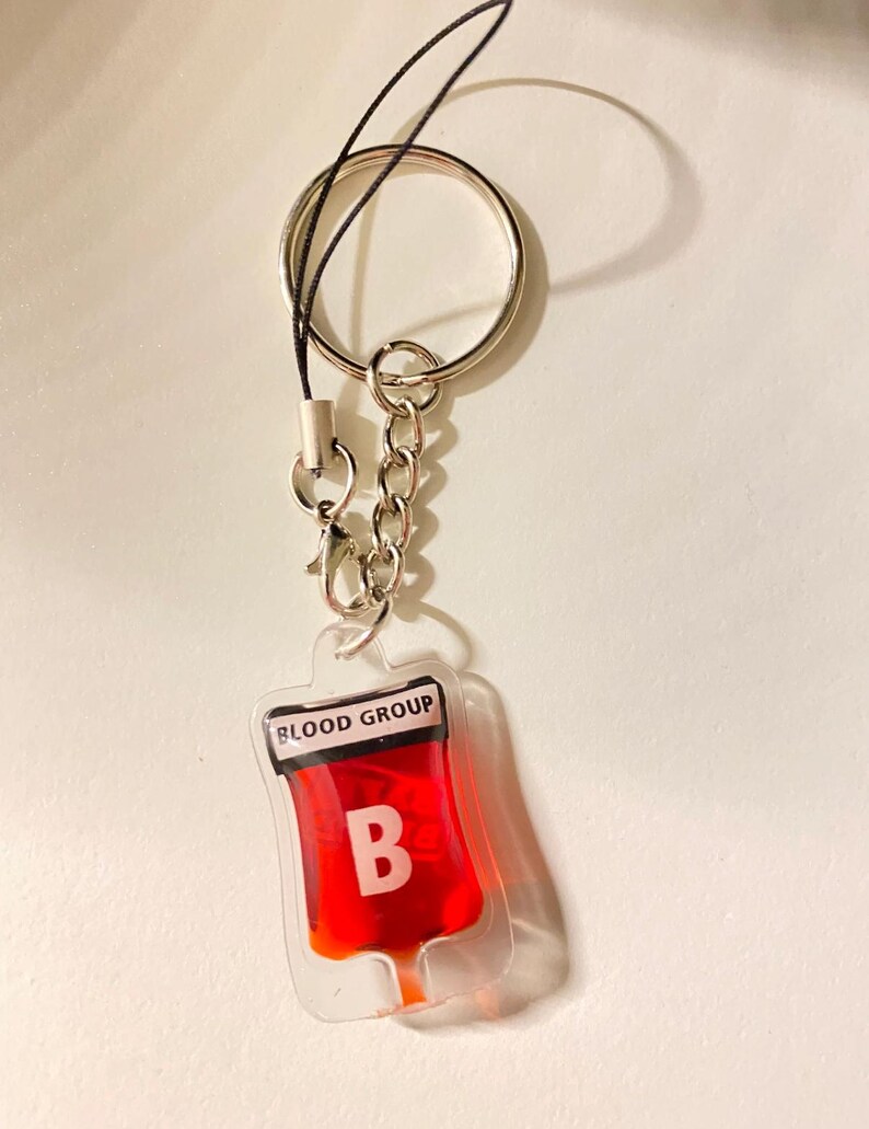 Squishy Blood Keychain, Mini Blood Bag, Blood Type Keychain, Cute Blood ...