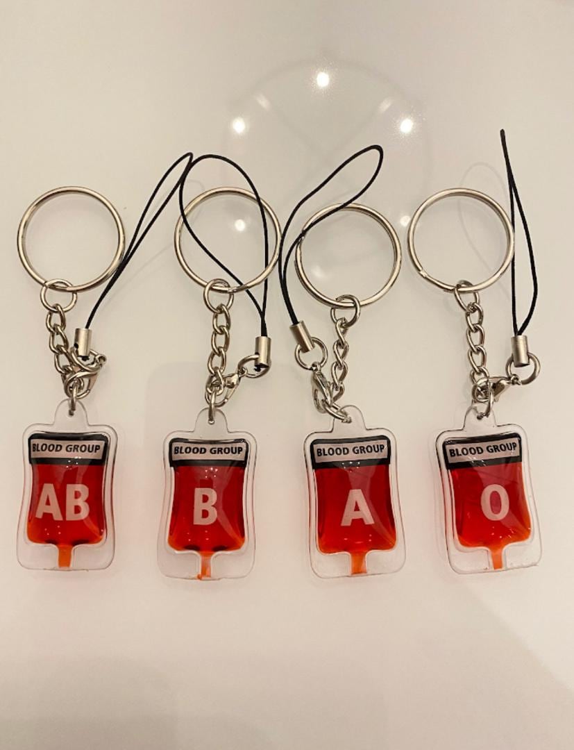 Squishy Blood Keychain, Mini Blood Bag, Blood Type Keychain, Cute Blood ...