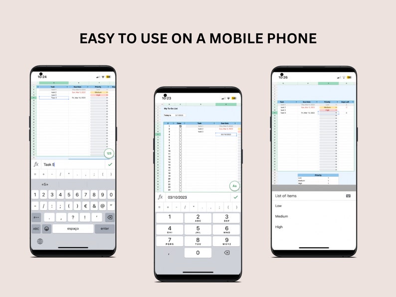 To-do List Google Sheets Printable Mobile Friendly Digital Download - Etsy