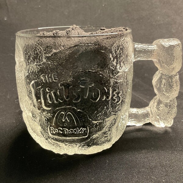 Vintage McDonald’s Flintstone glass rocky Road Mug 1993