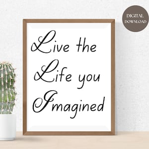Live Life High druckbare Wand Kunst Zitat Inspiration Zitat Digital Download Poster Sofortiger Download Motivation Ermutigung Geschenk
