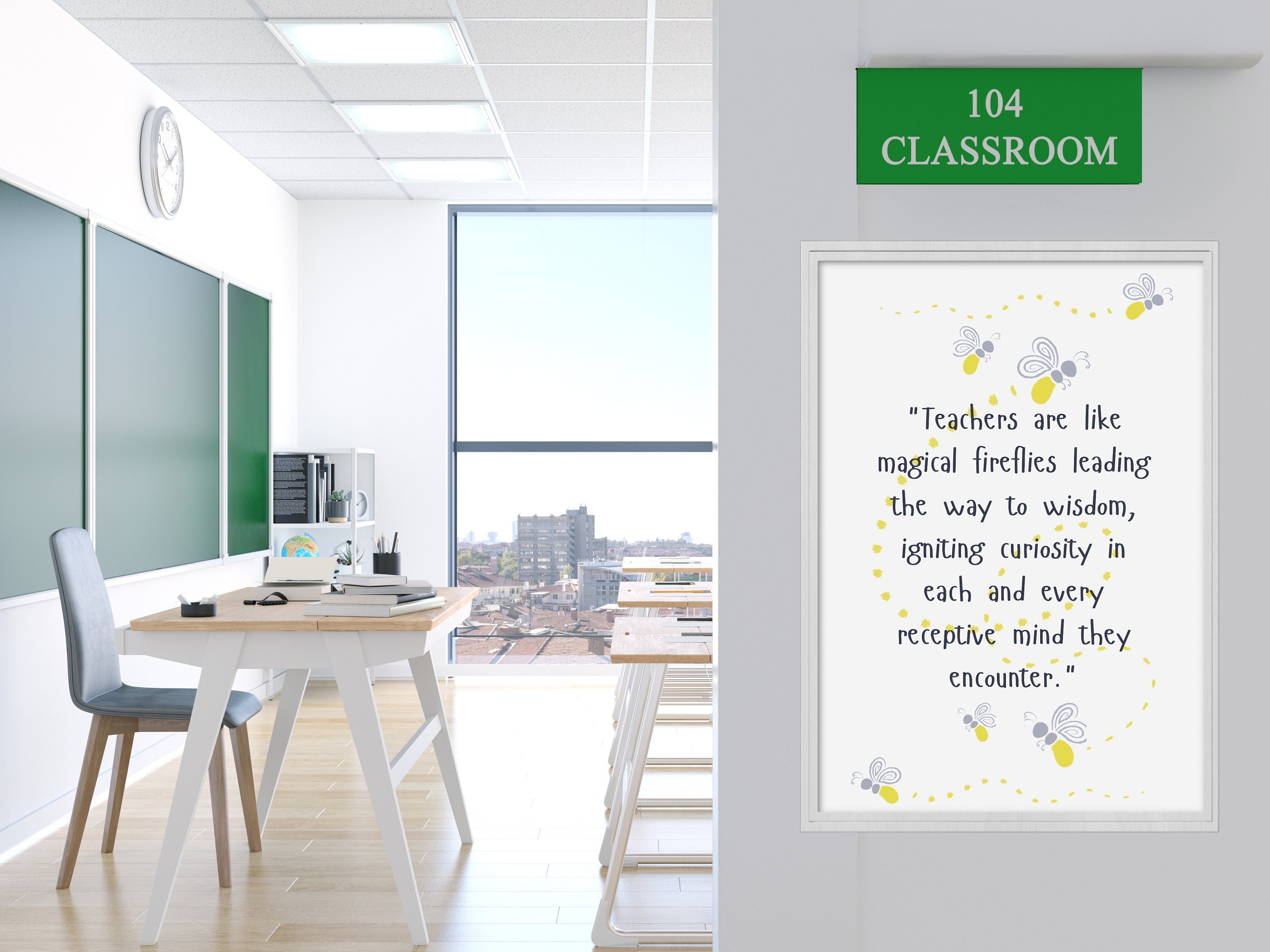 Inspirational Teacher Quote Art Print: Firefly Classroom Decor (digital ...