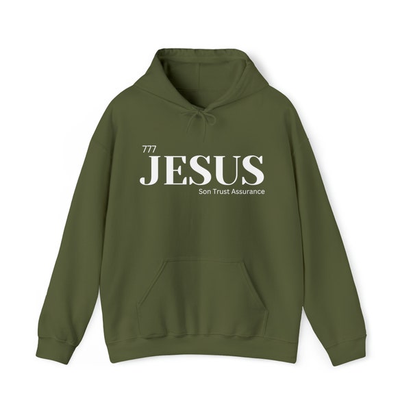 JESUS - Son Trust Assurance - Im Vertrauen auf den Sohn Gottes habe ich die Gewissheit des ewigen Lebens! - Unisex Heavy Blend Kapuzen Sweatshirt