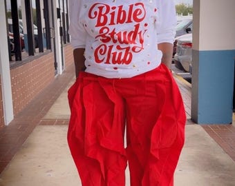 Sudadera del Club de Estudio Bíblico con Diamantes de Imitación y Tachuelas