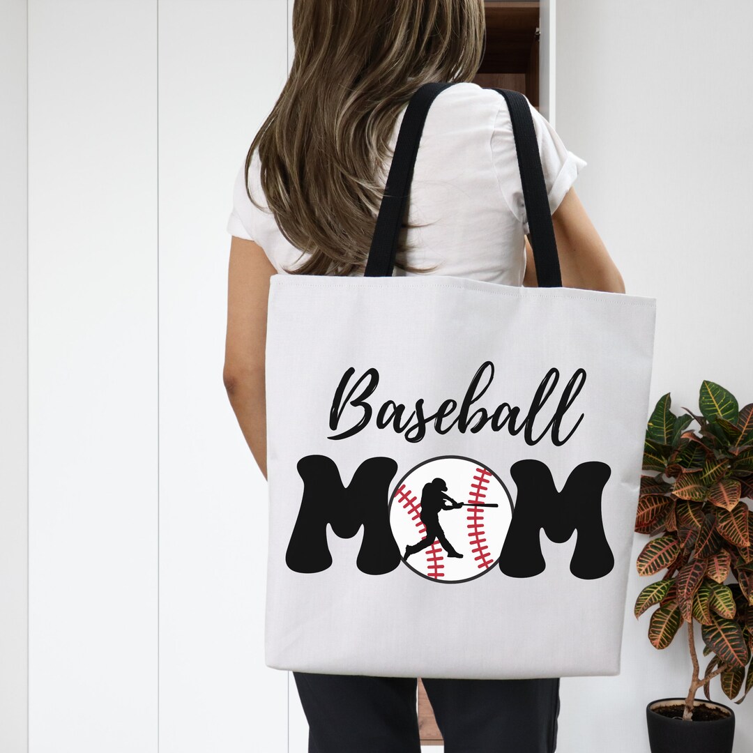 Baseball Mama Tote Bag Baseball Mom Tote Oversized Baseball Etsy