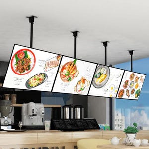 Caja de luz LED delgada, exhibición de carteles con marco LED personalizado, caja de luz LED para menú, cajas de luz publicitarias para restaurantes, cafeterías, tiendas, carteles de pared