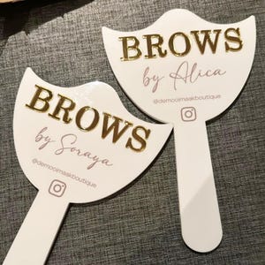 Espejo de mano personalizado para redes sociales, accesorio para técnico de pestañas, accesorio fotográfico de acrílico para técnico de pestañas, belleza de pestañas, decoración de sala de pestañas