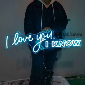 Ich liebe dich, ich weiß Neon Schilder Led Neonlicht Transparent Acryl Hochzeit Neon Geschenk Brief Bord Party Hintergrund Dekor Licht Zeichen Wand Kunst