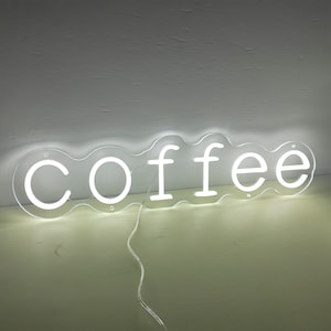Insegna al neon USB personalizzata per caffè, regalo di Natale, regali personalizzati, logo aziendale, insegna per bar del caffè, insegna a LED per caffè, cartello di benvenuto, arte murale