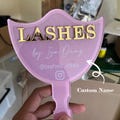 Custom Eyelash Technician Prop, Handheld Mirror, Social Media Prop, Lash Extension,Face Paddle Aesthetics,Acrylic Lash Photo Prop,Room Decor