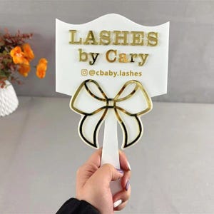 Accesorios personalizados para técnicos de pestañas, espejo de mano, lazos para redes sociales, estética facial, extensiones de pestañas acrílicas para fotos, decoración de habitaciones