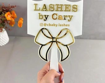 Custom Lash Technician Props, Handheld Mirror, Bow Social Media Props, Facial Aesthetics, Acrylic Eyelash Extensions Photo Props, Room Decor