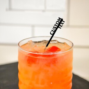 Custom Drink Stirrers, Personalized Name logo stirrers, Laser Cut Party Decor, cocktail stirrers, Wedding Birthday Bachelorette Party Decor