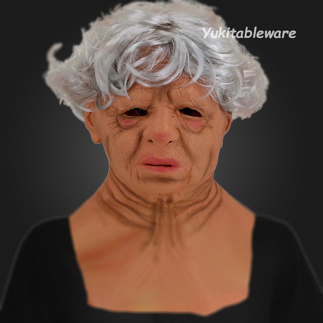 Grandma Grandma Woman Mask Terror Mask Halloween Mask Etsy