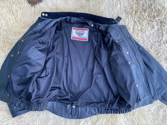 First Gear Leather Biker Jacket - image 6