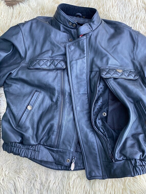 First Gear Leather Biker Jacket - image 3