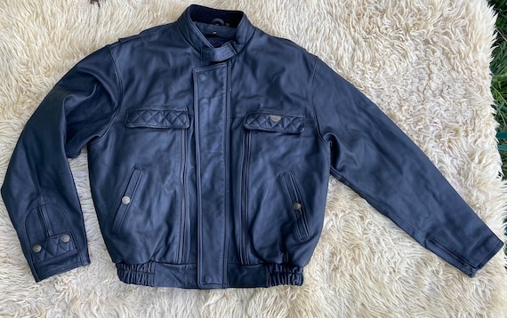 First Gear Leather Biker Jacket - image 1