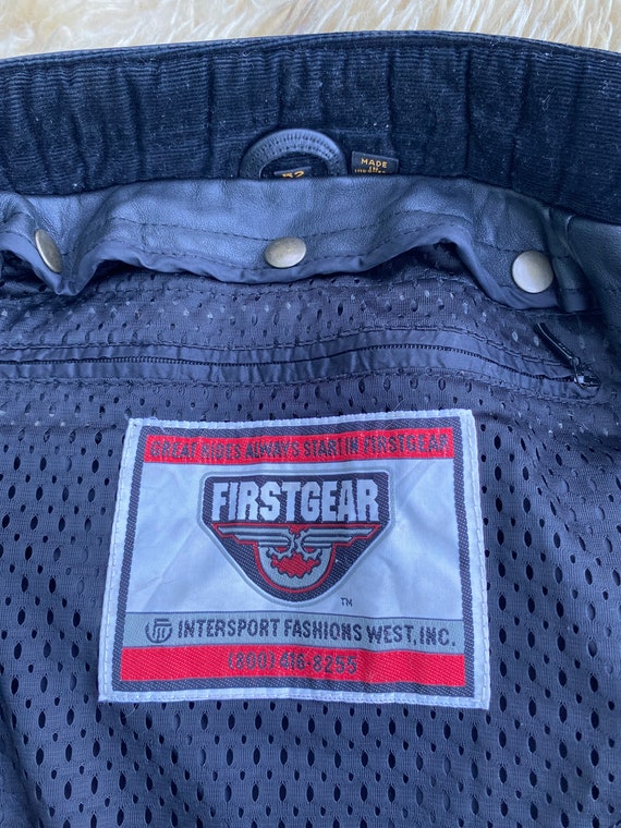 First Gear Leather Biker Jacket - image 7
