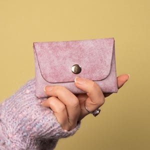Pochette personnalisée en cuir avec initiales, porte-monnaie pour femme, petit porte-monnaie pour femme, porte-monnaie de voyage, cadeau pour petite amie, meilleure amie