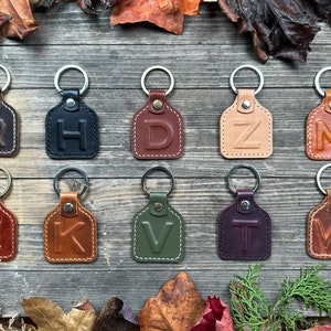 Zafolia Genuine Leather Keychain for Car Home Key Ring Strap