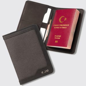 Personalized Leather Passport Holder & Leather Passport Cover, Personalized Leather Travel Wallet, Anniversary, Travelers Gift