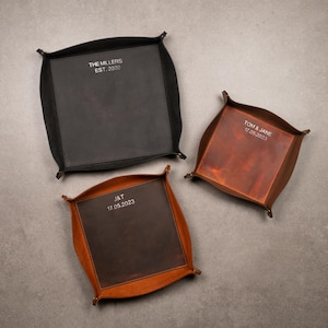 Gepersonaliseerde lederen valet lade, op maat gemaakte leren bureautas, cadeau voor mannen, cadeau vader, cadeau voor hem, jubileumcadeau, cadeau man