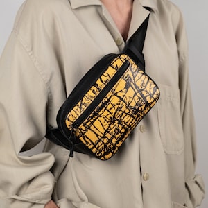 Sac banane en cuir, sac banane unisexe en cuir, sac croisé, petit sac en cuir, cadeau pour elle, lui