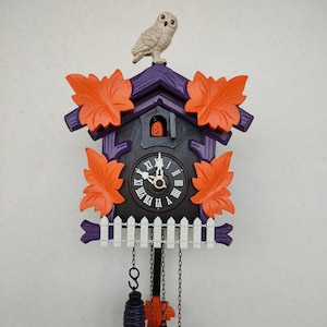 Halloween themed Cuckoo Clock - Serviced and Painted