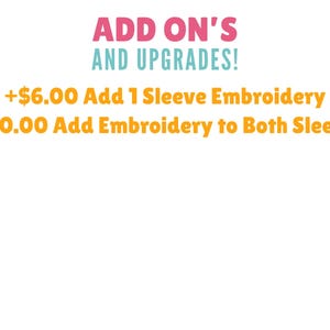 Upgrade or Add on your Order