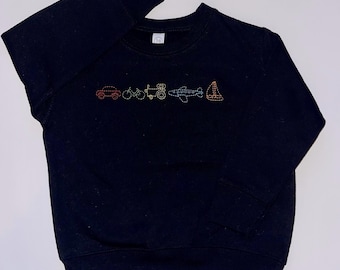 Toddler Transportation Sweatshirt – Cozy Vehicle Pullover