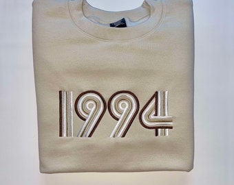 CUSTOM XXL Embroidery Custom Year up to 4 Colors Sweatshirt