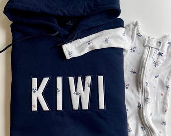 Custom Keepsake Sweatshirt - Embroidered with Baby Clothes