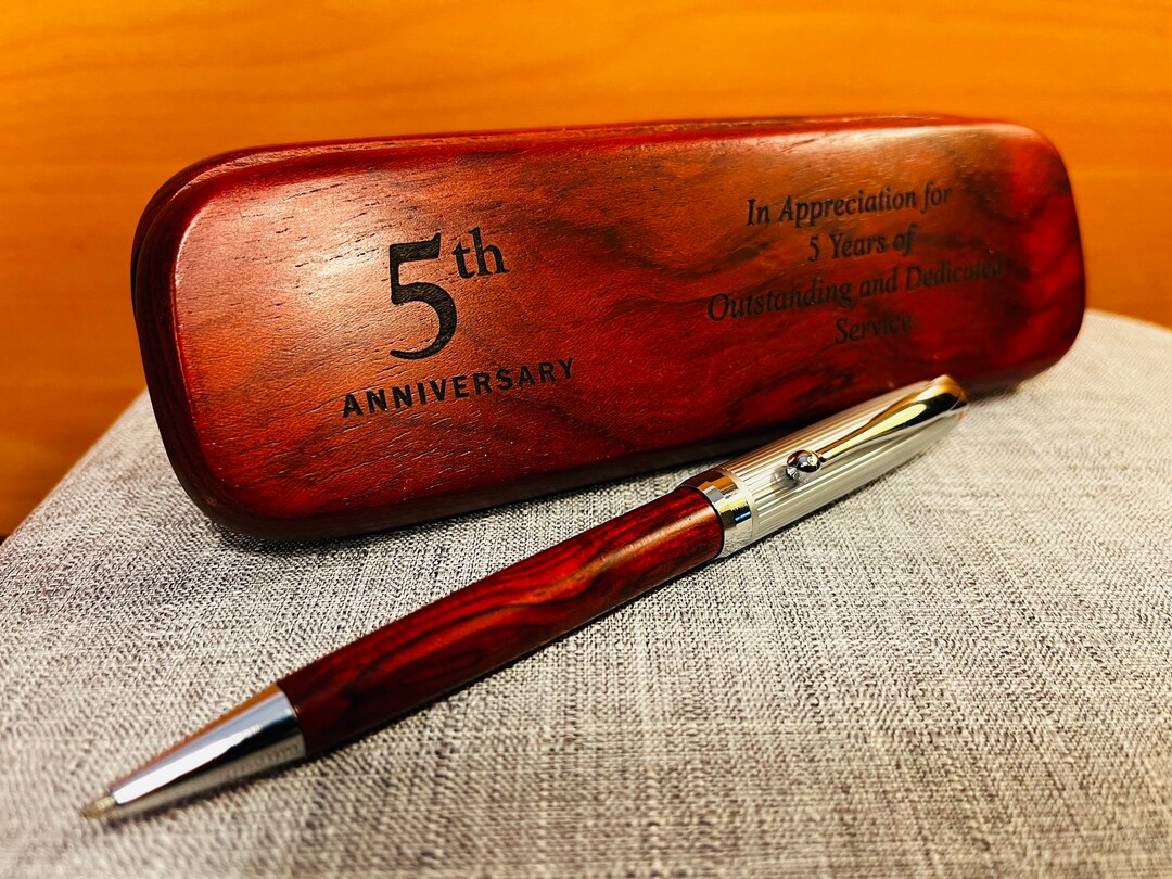 Rosewood 2-tone Ball Point Pen, Twist Action, Black Ink, Blank or ...