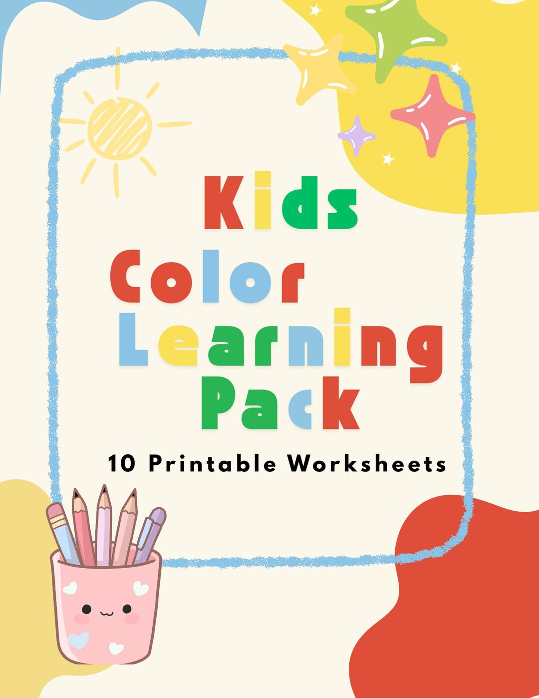 Coloring Lesson Kids Color Learning & Coloring Pages |10-page Printable PDF |color ...