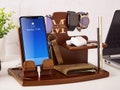 Personalized Wooden Dock Station Engraved Docking Station Birthday Gift for Boyfriend\/Husband Christmas Gift for Him Phone Stand Holder