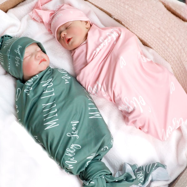 Custom Baby Name Swaddle, Personalized Swaddle Newborn Blanket, Custom Baby Swaddle, Baby Swaddle, Baby Shower Gift, Hospital Swaddle