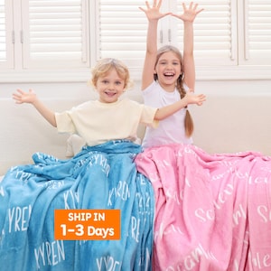 Gepersonaliseerde deken met naam voor meisjes/jongens, aangepaste kindernaamdeken, gepersonaliseerde deken naamcadeau, babyshowercadeau, cadeau pasgeboren