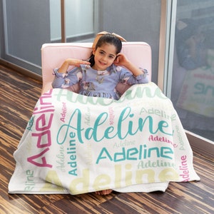 Personalized Blanket for Kids, Baby 30 x 40 20 Colors & 3 Size Options Custom Fleece Nursery Blanket for Newborn, Kids, Swaddle image 7