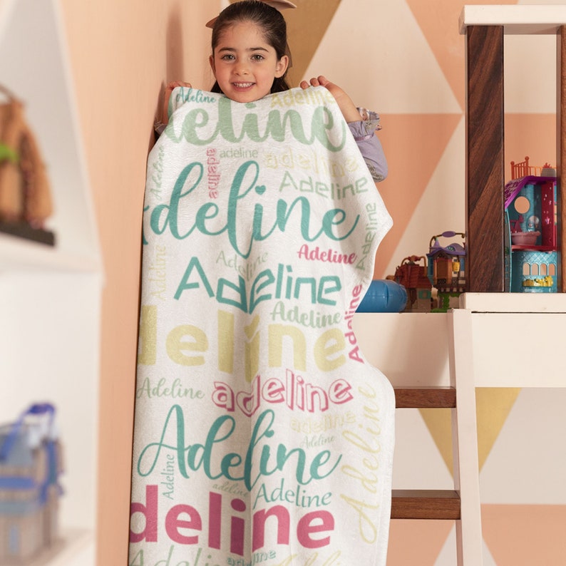 Personalized Blanket for Kids, Baby 30 x 40 20 Colors & 3 Size Options Custom Fleece Nursery Blanket for Newborn, Kids, Swaddle image 1
