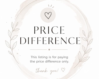 Pay the price difference