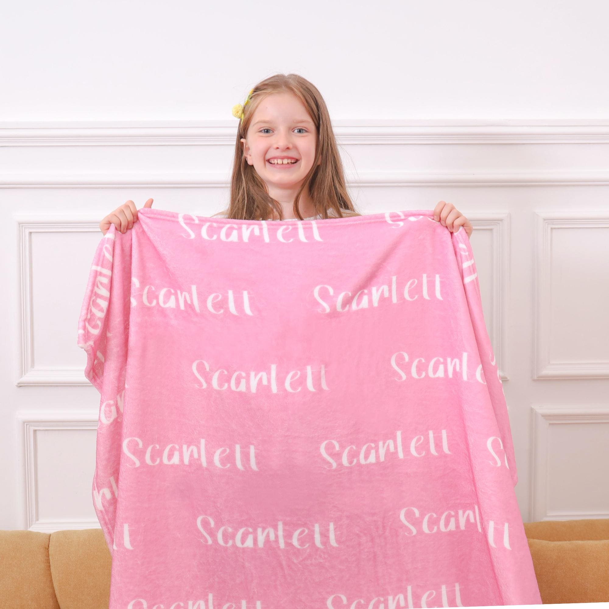 Personalized Blanket with Name for Girls/Boys, Custom Kids Name Blanket, Personalized Blanket Name Gift, Baby Shower Gift, Newborn Gift