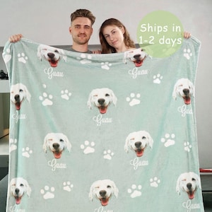 Personalized Dog Blanket with Name | Custom Photo Blanket for Dog | Custom Pet Photo Blanket | Personalized Dog Lover Gift | Gift for Pet