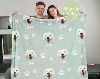 Personalized Dog Blanket with Name | Custom Photo Blanket for Dog | Custom Pet Photo Blanket | Personalized Dog Lover Gift | Gift for Pet