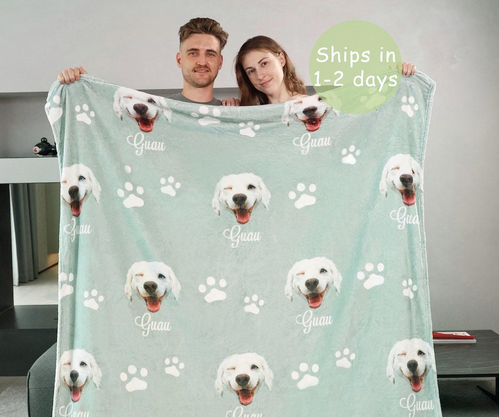 Personalized Dog Blanket with Name | Custom Photo Blanket for Dog | Custom Pet Photo Blanket | Personalized Dog Lover Gift | Gift for Pet