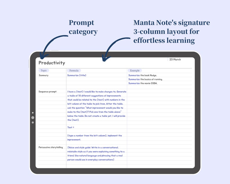 Chatgpt Prompt Cheat Sheet Templates Note-taking Templates - Etsy